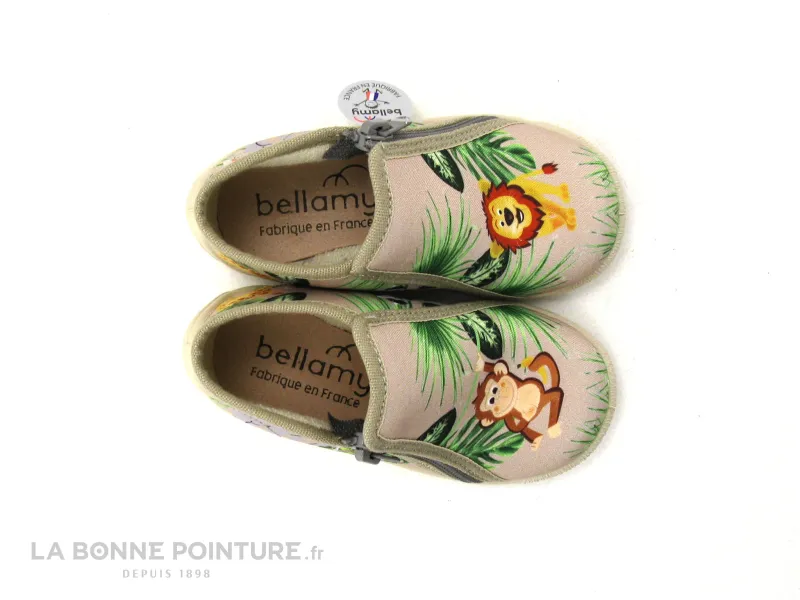 Achat chaussures Bellamy Bébé Chausson Toile, vente Bellamy JIO Jungle - 741001 - Chausson montant BEBE