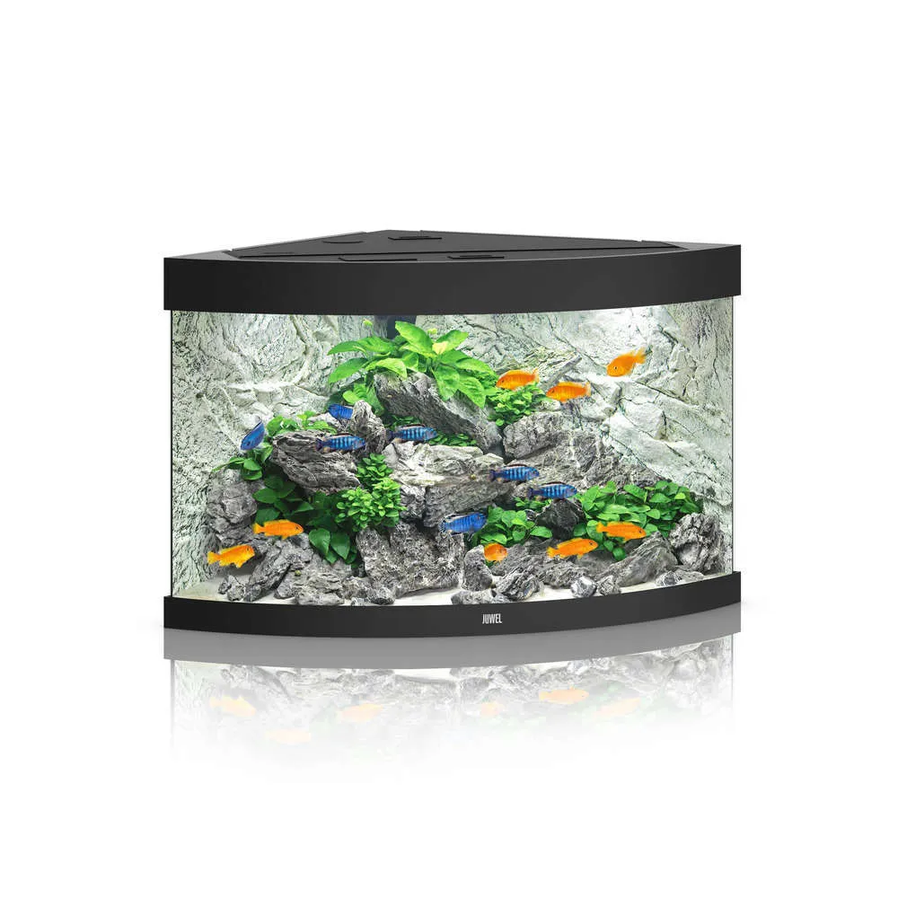 Aquarium LED Trigon LED, noir - 190 litres