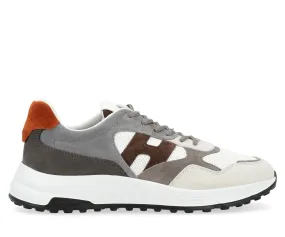 Baskets Hogan Hyperlight en cuir blanc, gris et marron