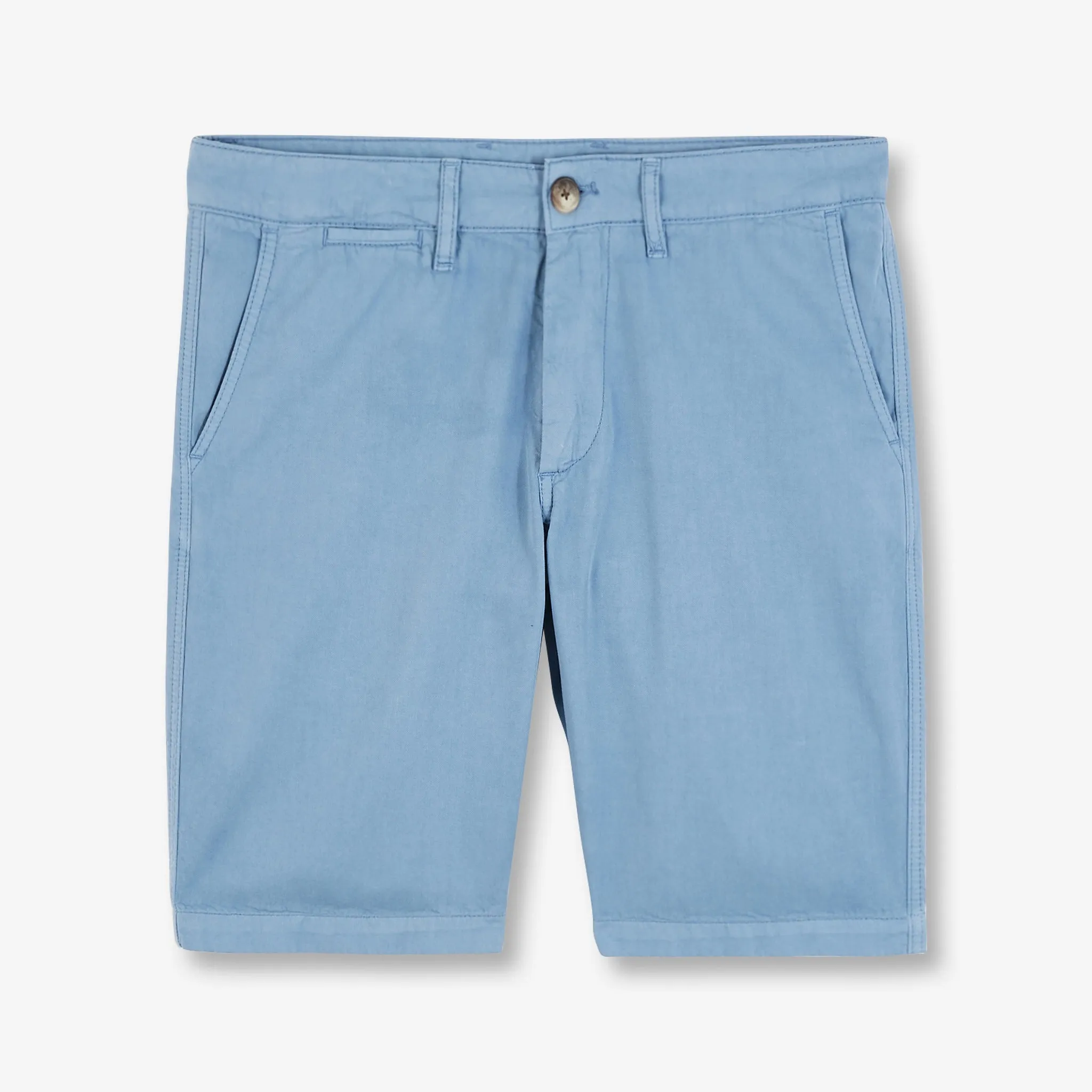 Bermuda chino uni bleu