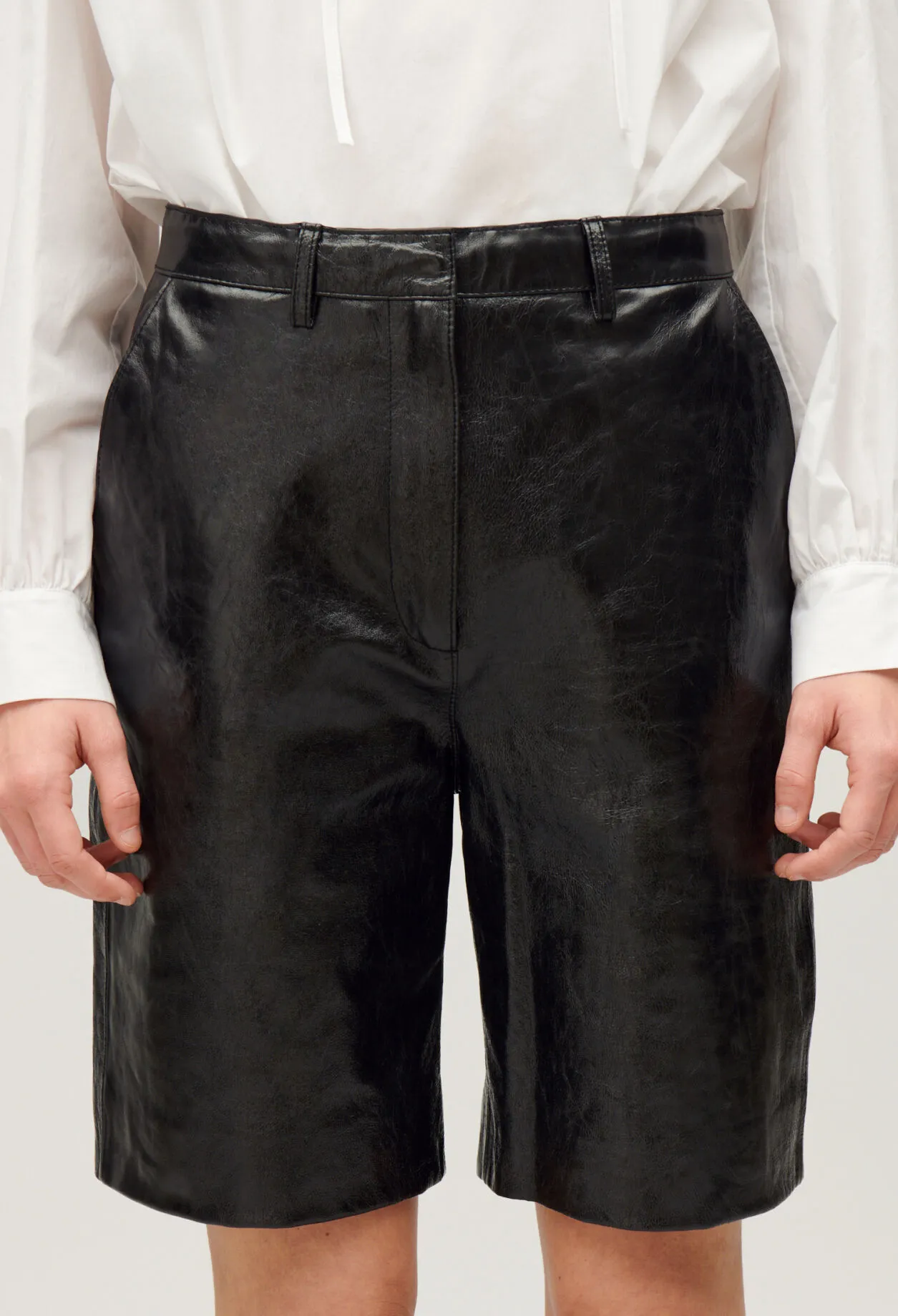 Bermuda cuir noir | Claudie FR