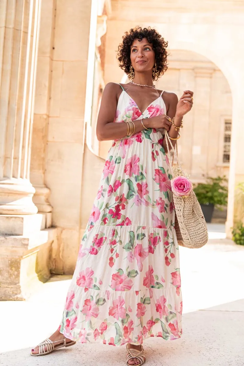 BLANCA Écrue - Robe Longue femme