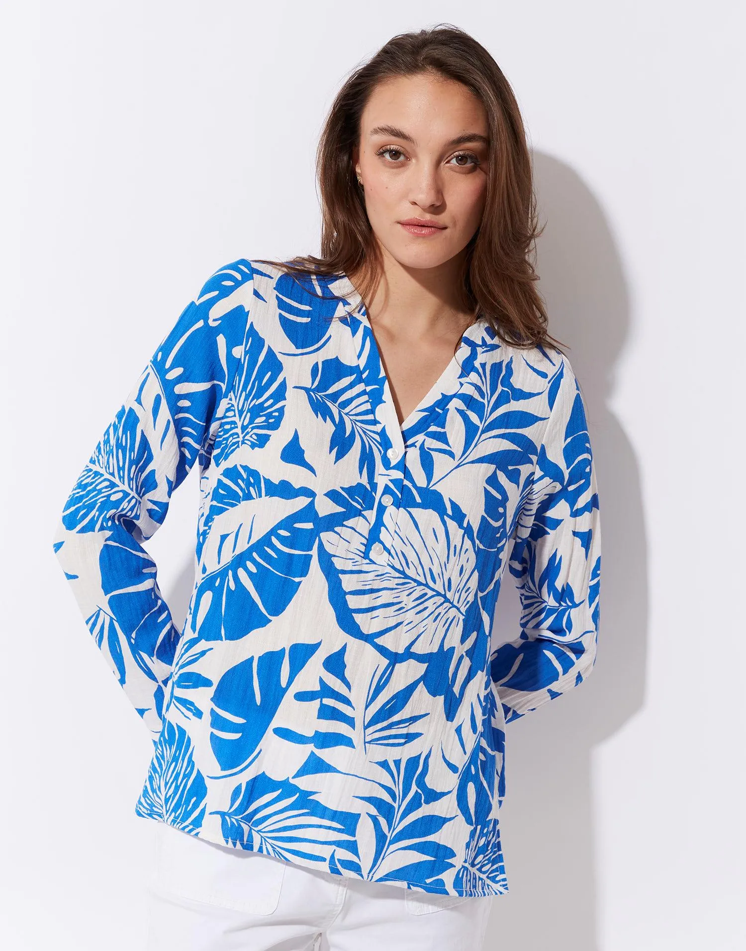 Blouse manches longues imprimée