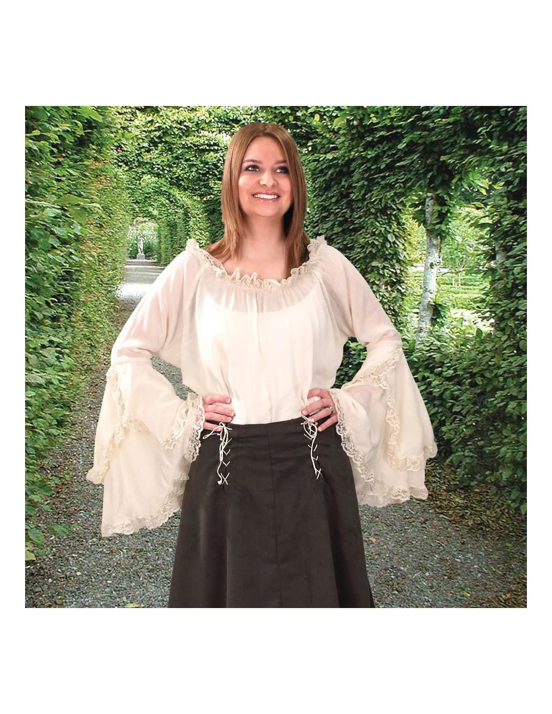 Blouse paysanne froissée ⚔️ Boutique Épées