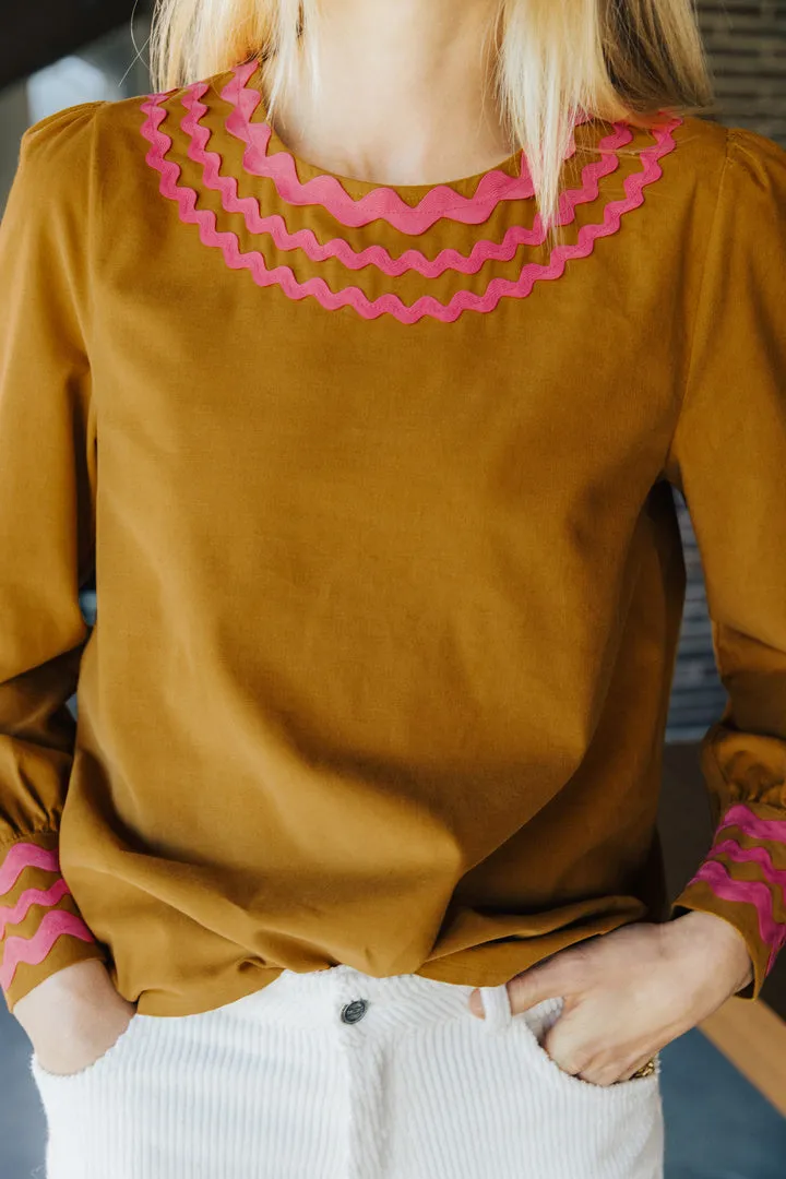 Blouse Reflet jaune