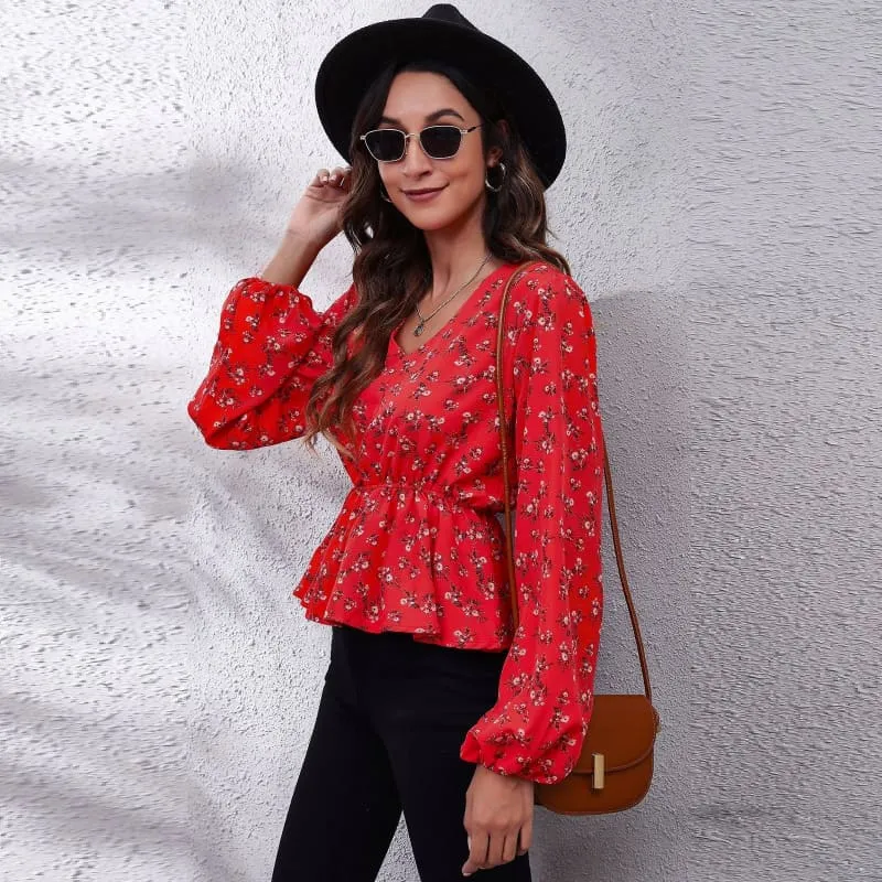 Blouse rouge femme chic
