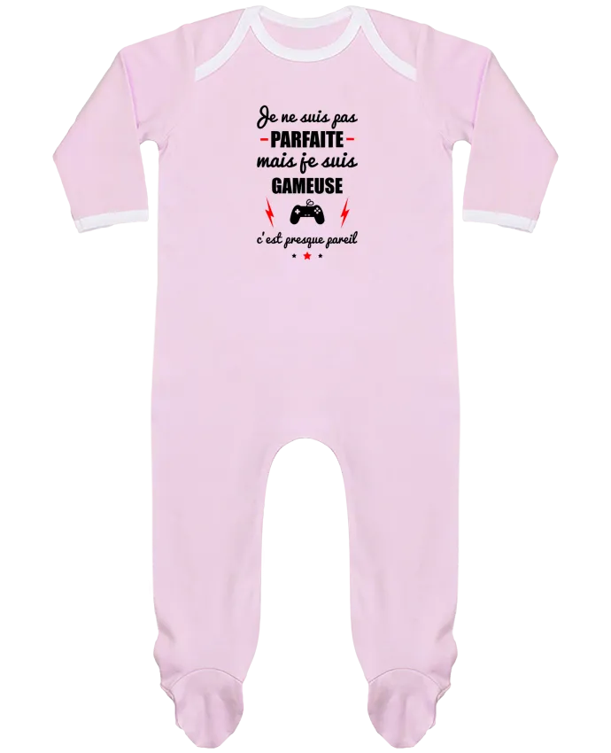 Body Pyjama Bébé Je ne suis pas parfaite mais je suis gameuse c'est presque pareil par Benichan