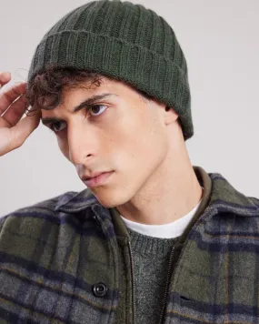 Bonnet Homme en laine & cachemire Vert Forêt