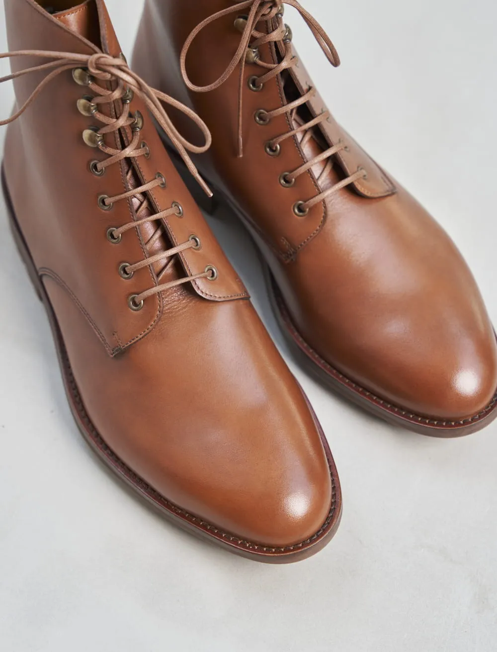 Bottines Combat boots: L'Homme Compliqué Semelles Commando Cuir Bourbon 
