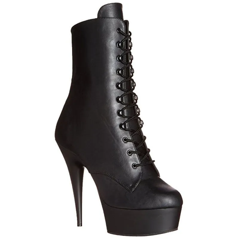 Bottines noires à lacet