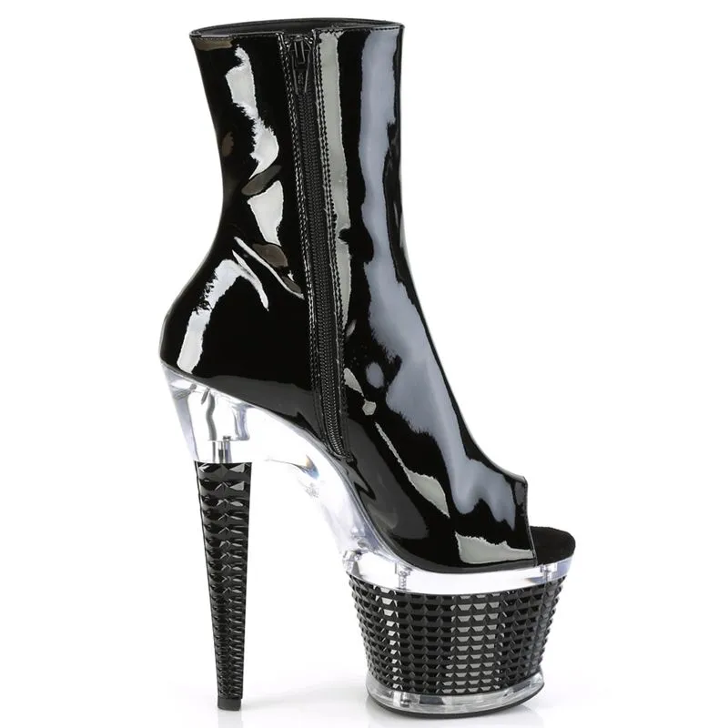 Bottines pole-dance plateforme noire