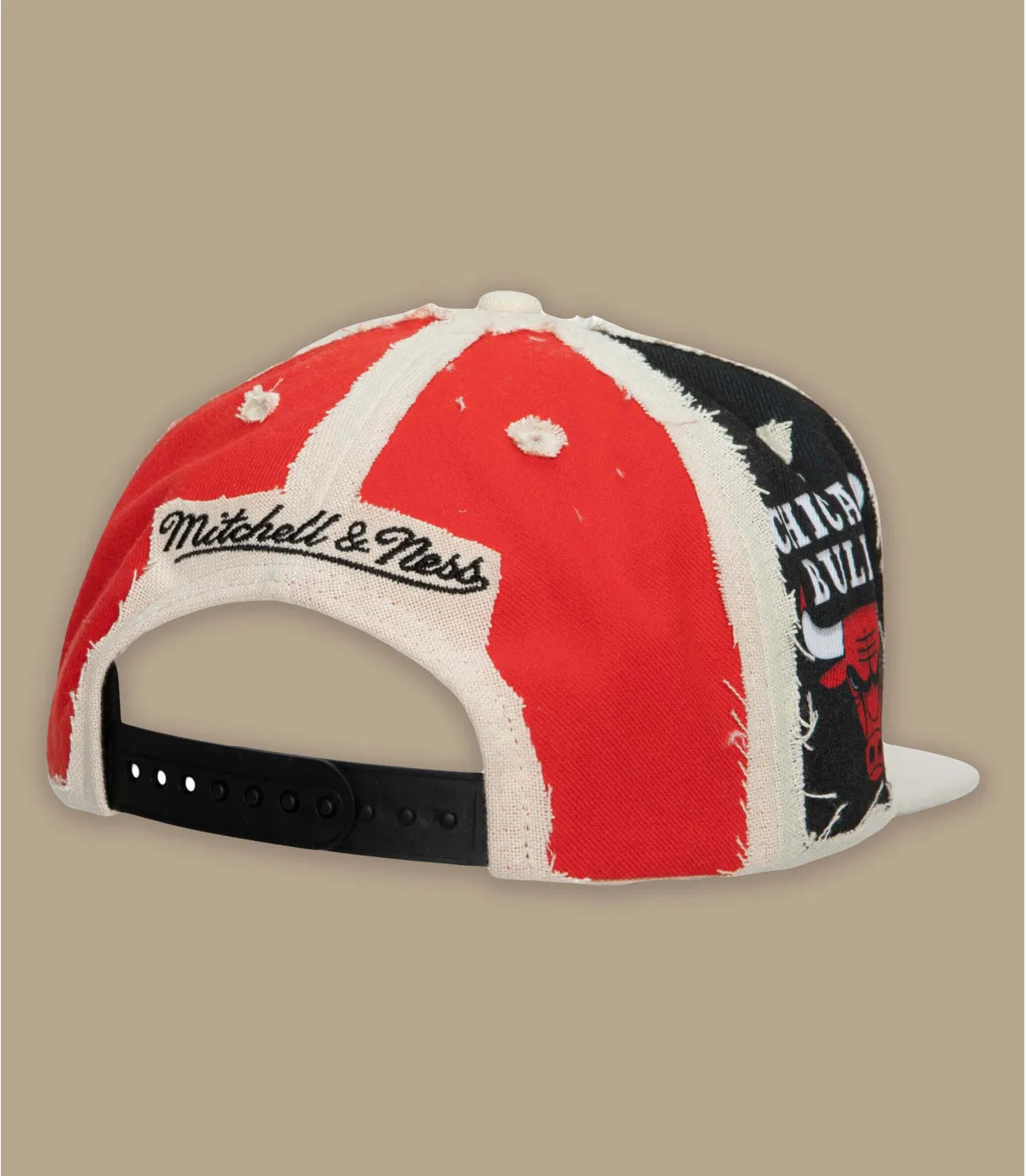 casquette snapback bulls déchiré - Cut Away Bulls Mitchell & Ness : Headict