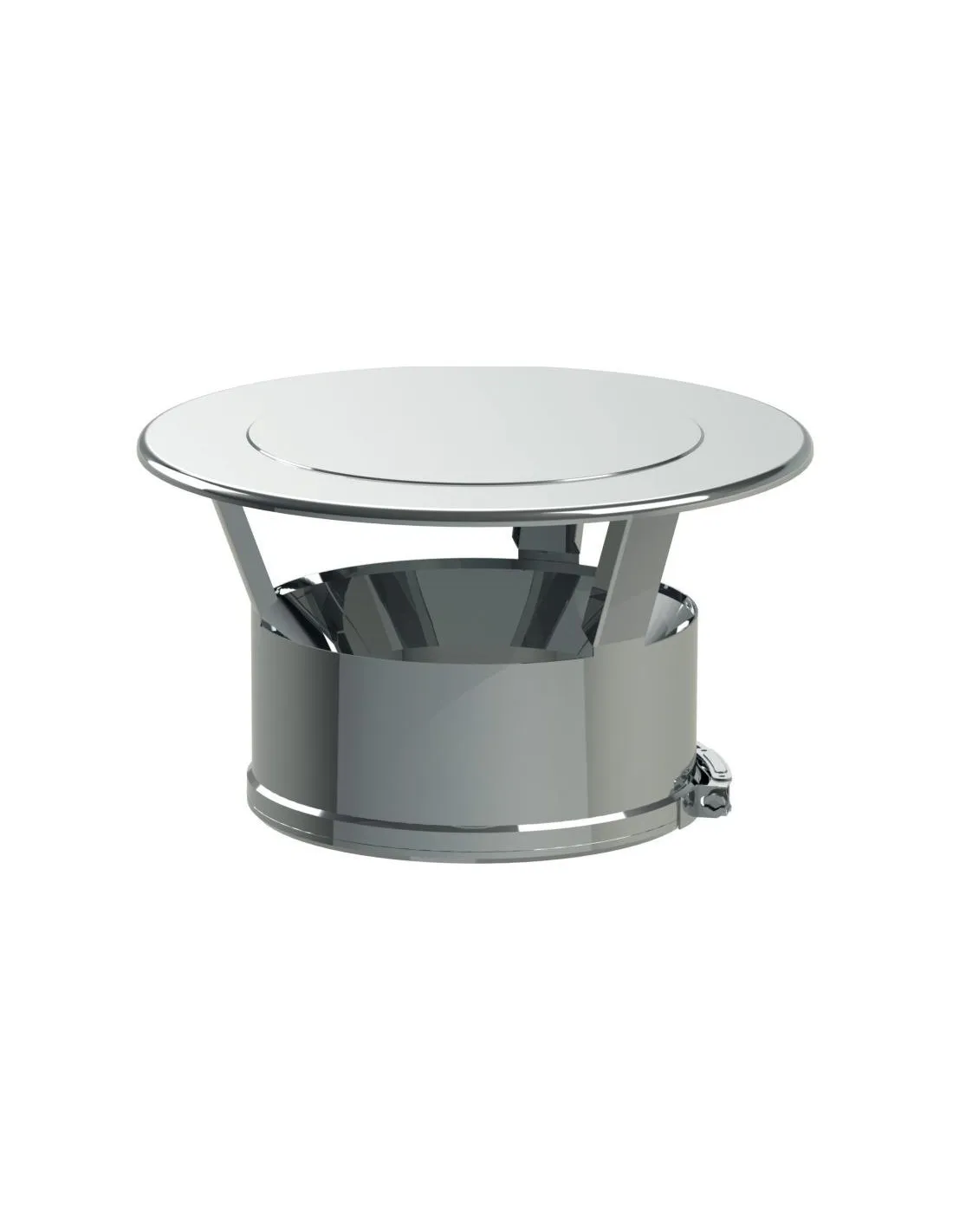 Chapeau plat isolé DUOTEN D120/200 + bride TOLERIE EMAILLERIE NANTAISE 594158