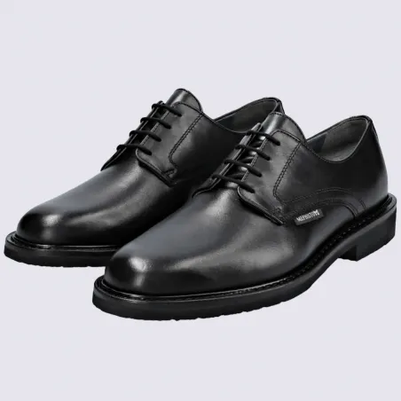 Chaussures Mephisto, chaussures cousu Goodyear à lacets homme en cuir noir | Igert Chaussures&Maroquinerie