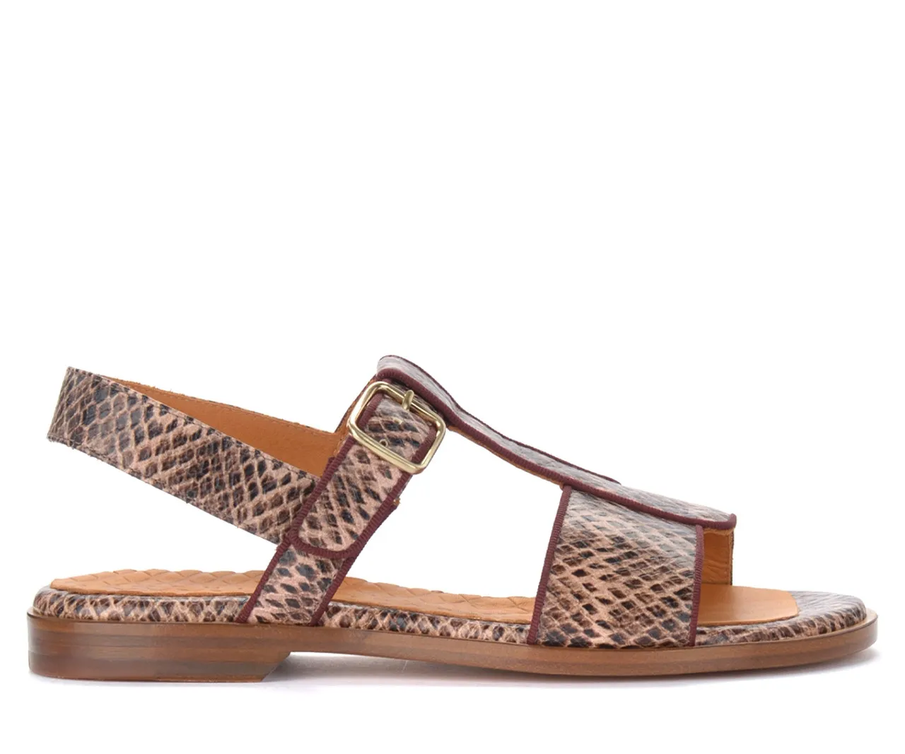 Chie Mihara Sandale Wabil imprimé python