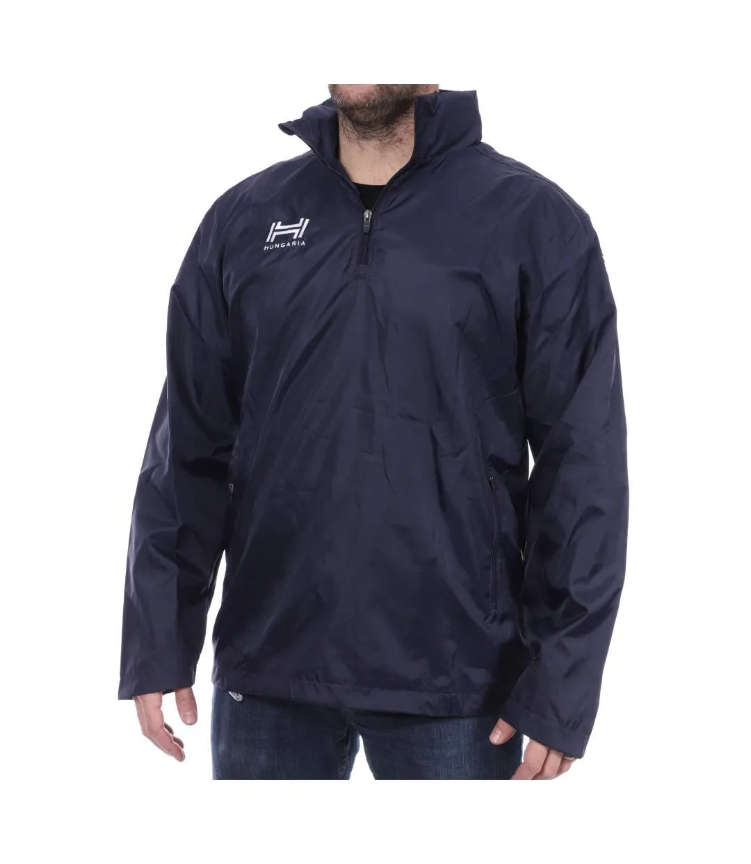 Coupe-vent 1/4 zip marine homme Hungaria Training Premium 15