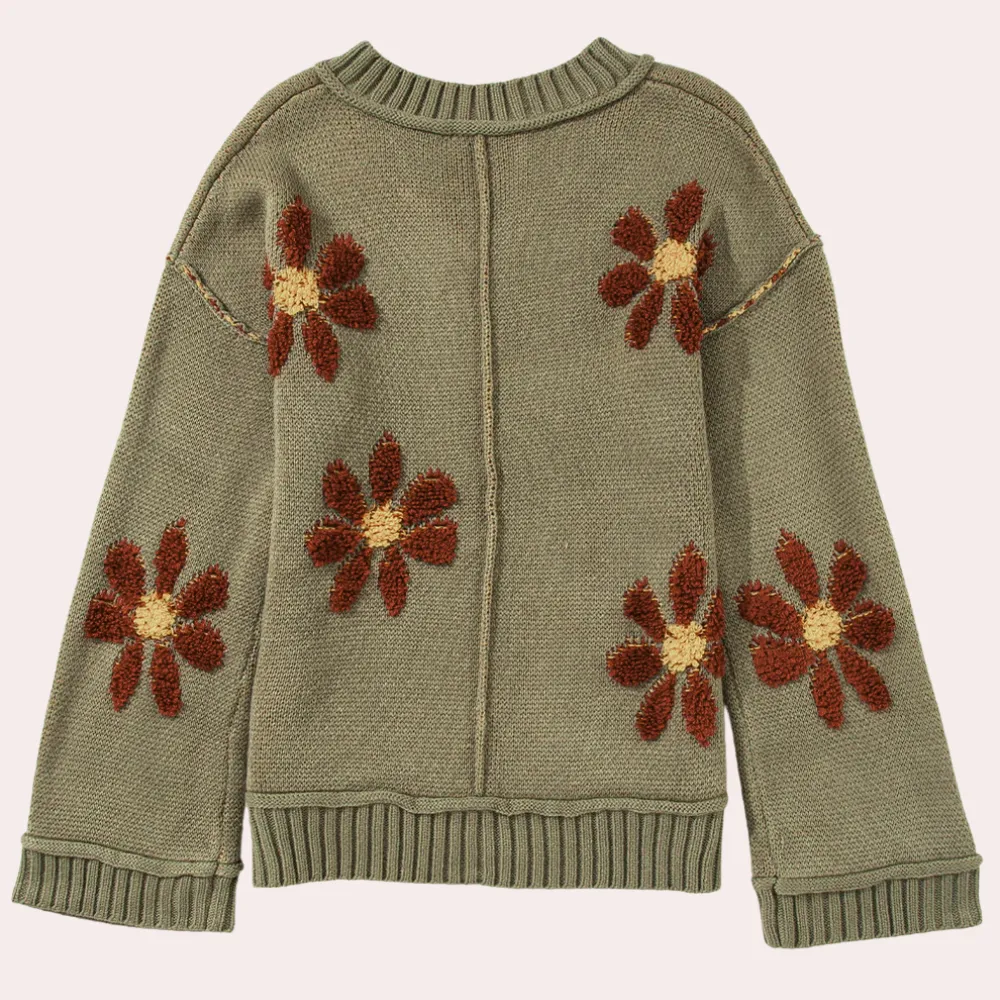 Farrah - pull femme motif floral