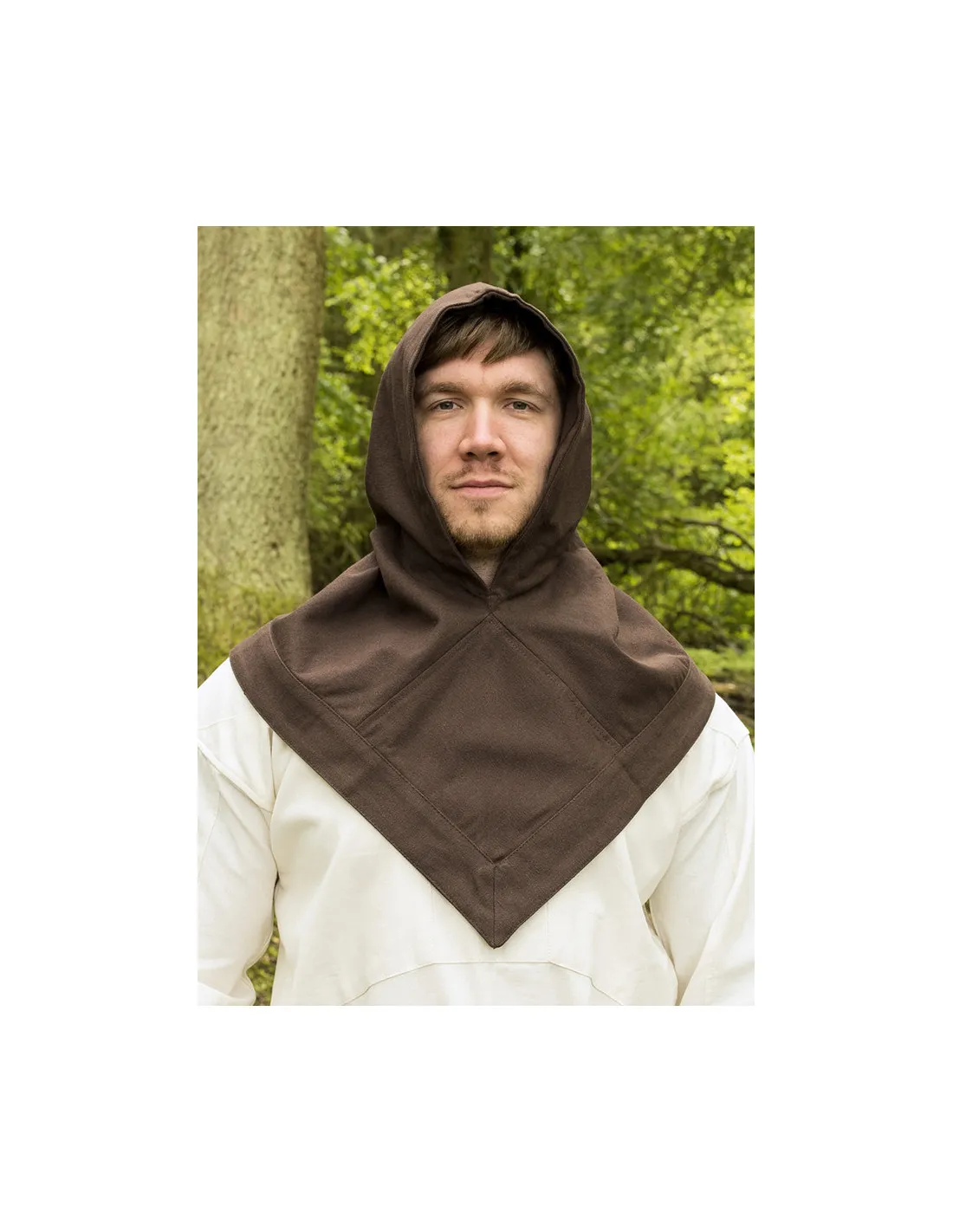 Gugel ou Viking Hood Skjoldehamn marron ⚔️ Boutique Épées