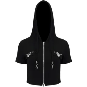 Haut à Capuche 'Pentagram' Noir