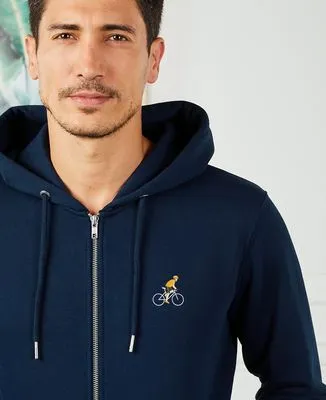Hoodie homme Cycliste doré (brodé)
