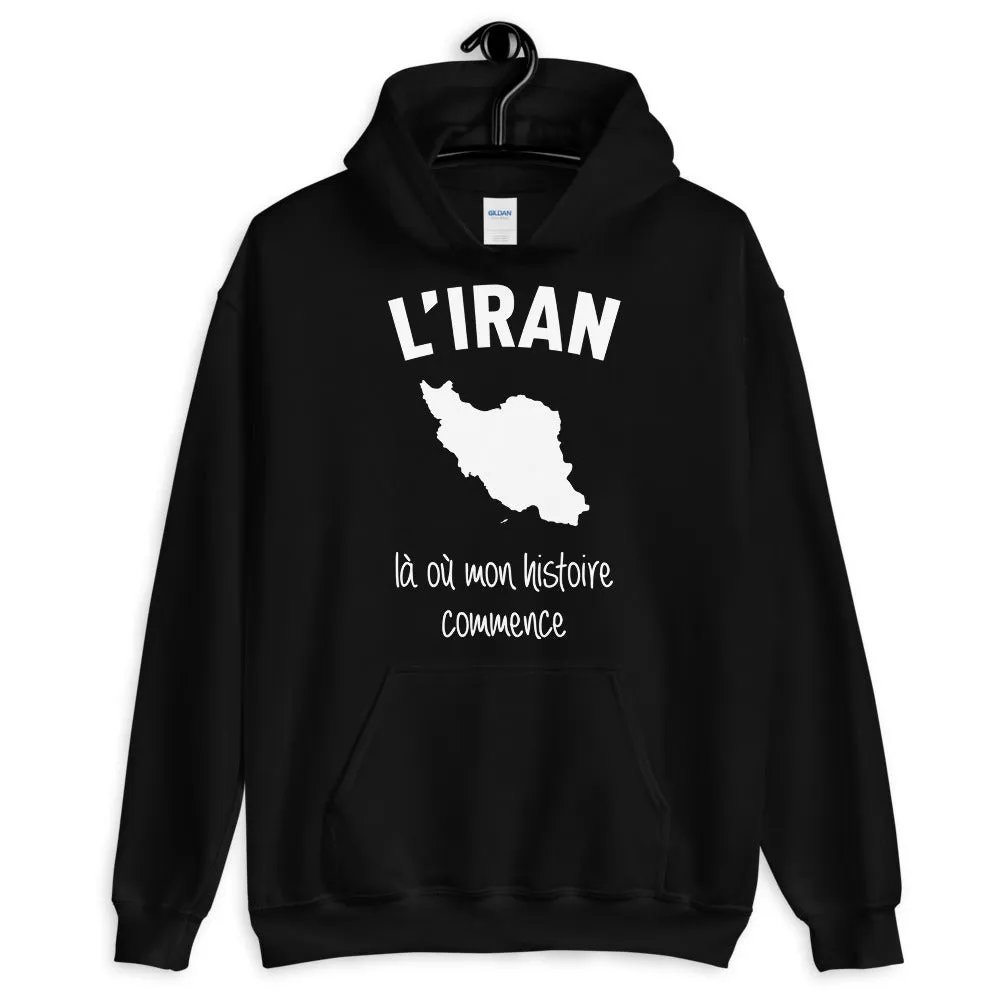 Iran là où mon histoire commence - Sweatshirt à capuche
