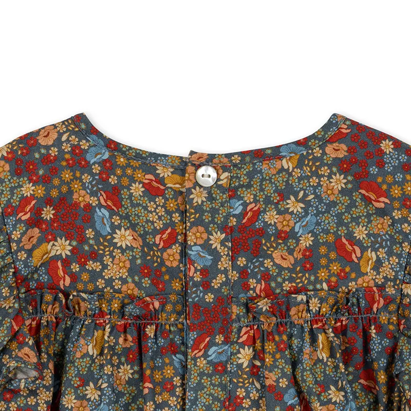 KONGES SLOJD - COMBI BLOOMER EN COTON ORGANIQUE VILLETTA BLUE - littlecasba.com