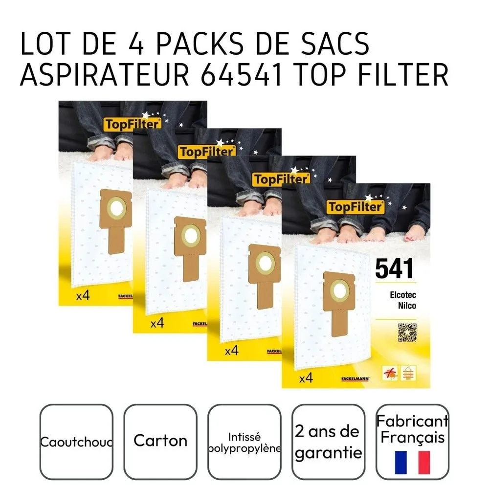 Lot de 16 acs aspirateur 64541 pour hoover et elcotec