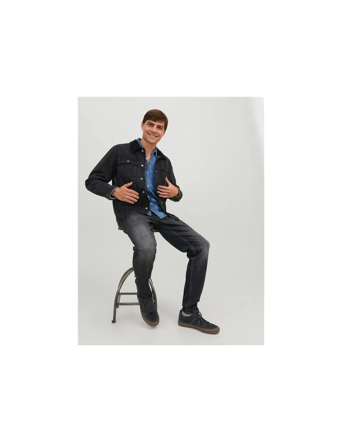 Pantalon Homme Jack & Jones mike original Jos 711 Black Denim