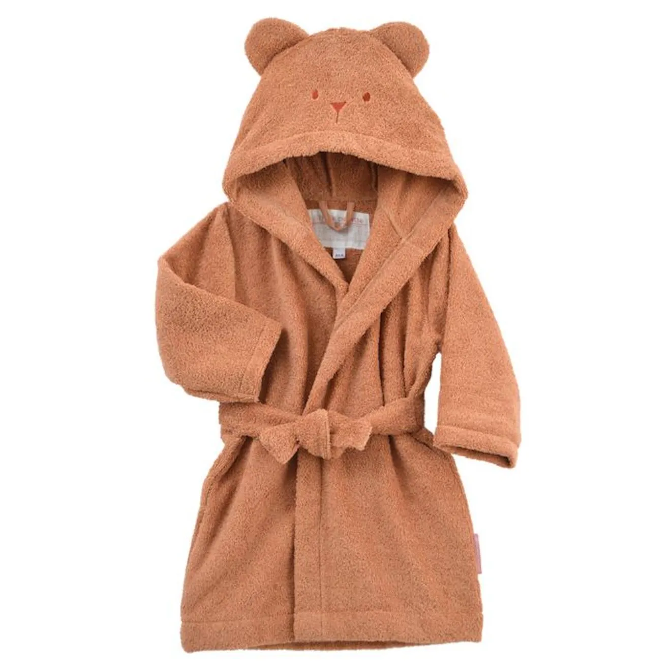 Peignoir enfant coton bio* Ourson - terracotta - 6/7 ans orange - Little Crevette