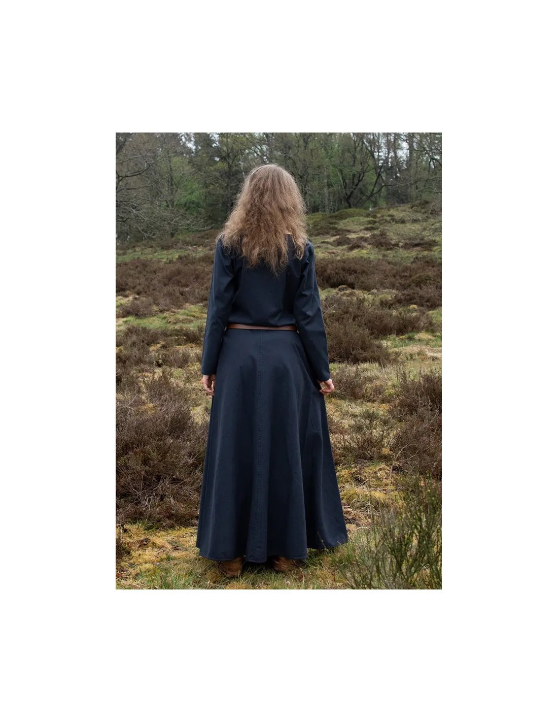 Robe Afra Longue Viking, Bleu Foncé ⚔️ Boutique Épées