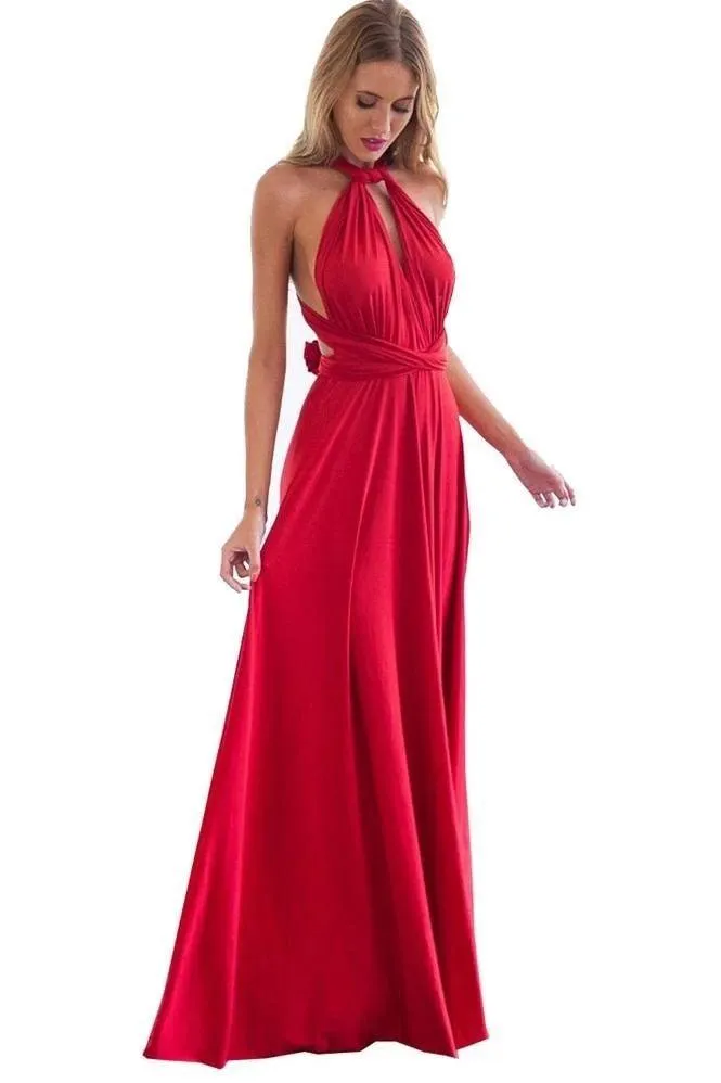 Robe Bohème Mariage Robe Longue Rouge
