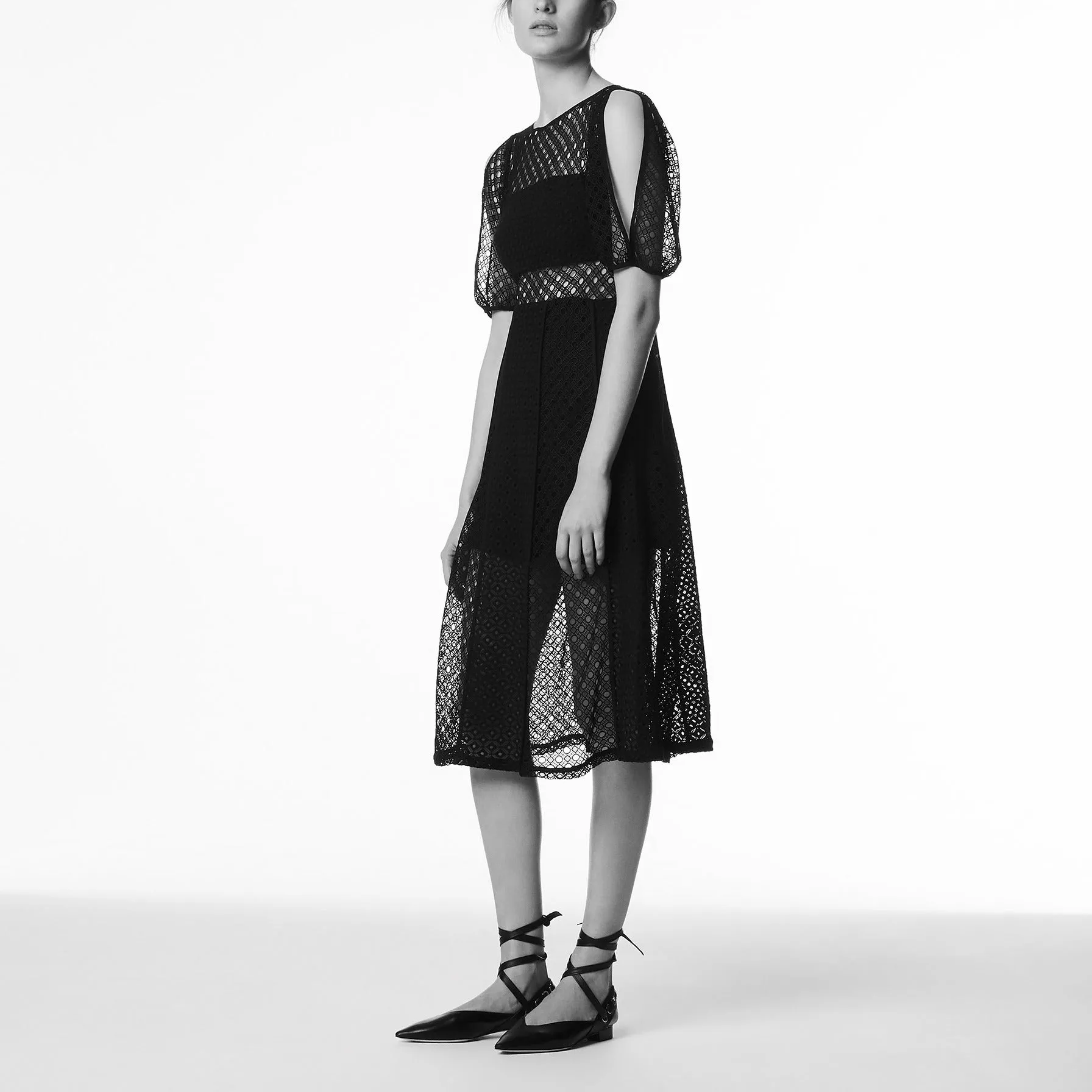 Robe en dentelles all over
