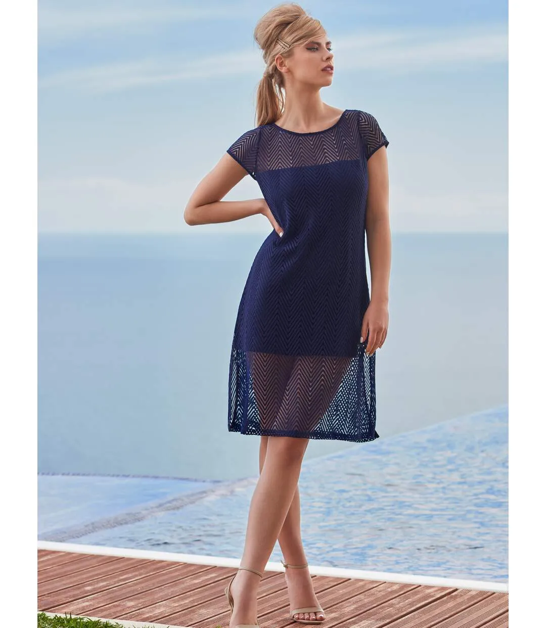 Robe estivale manches courtes Santorini Lisca