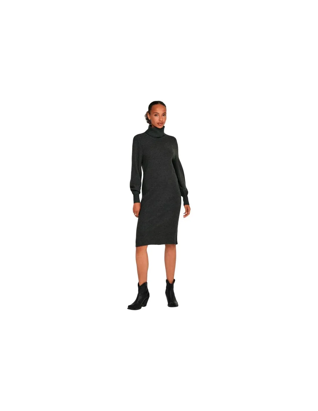 Robe Only sasha Roll Gris foncé Mélange Femme