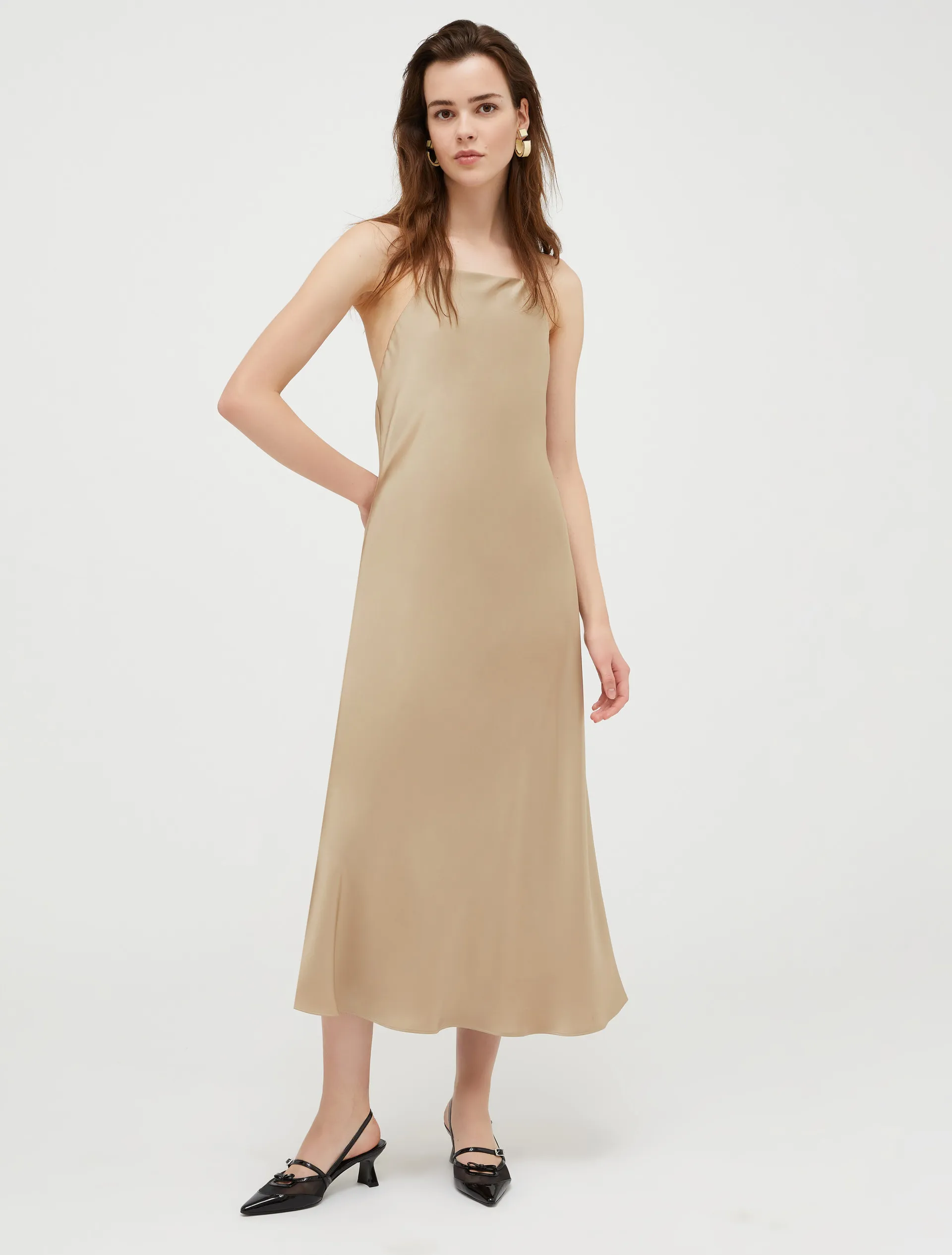 Robe slip dress en satin