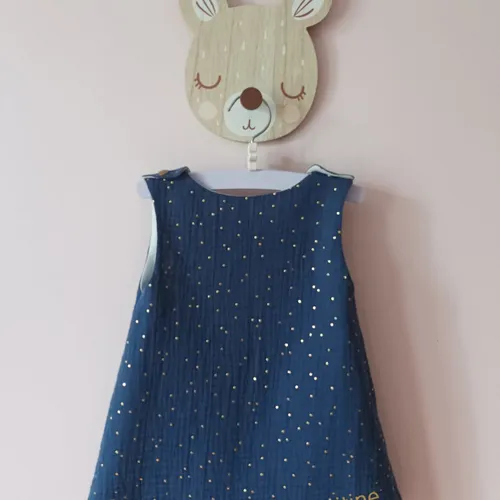 Robe trapèze en 18 mois, fait-main.
