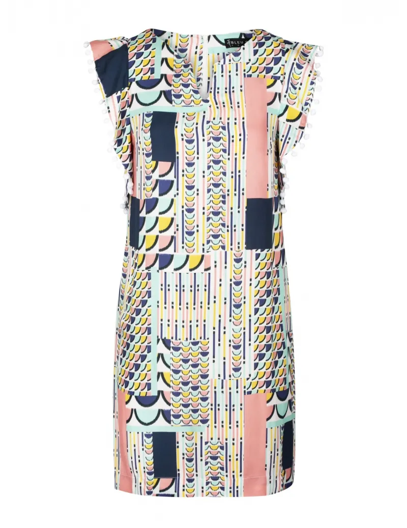 ROBE VISCOSE MANCHE VOLANTÉE