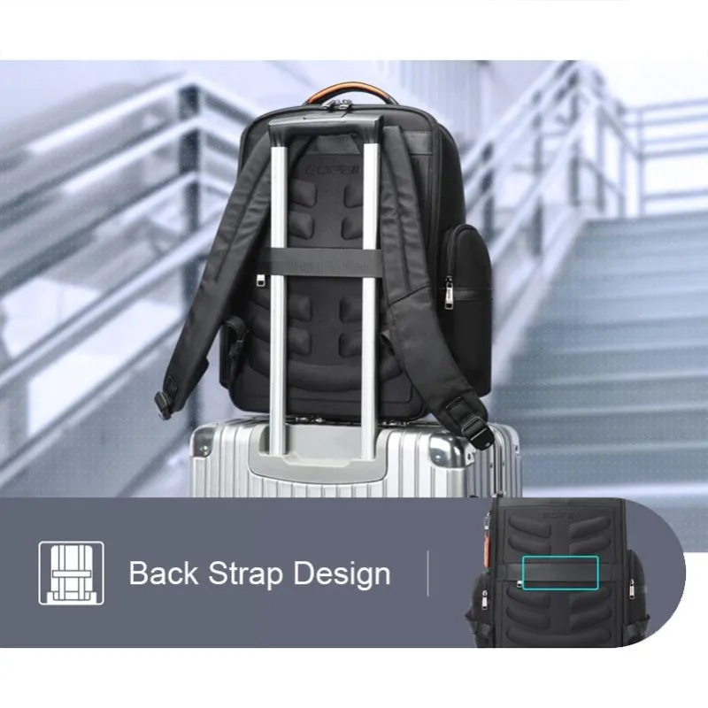 Sac À Dos Ordinateur Multifonction Anti-Vol Avec USB Noir