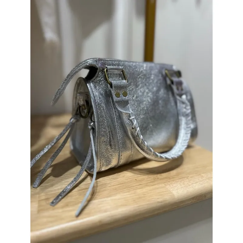 Sac Argenté Cuir