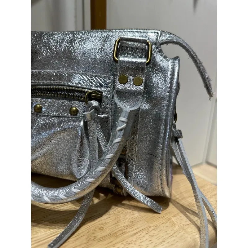 Sac Argenté Cuir