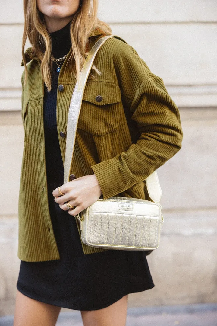 Sac Cléo doré craquelé