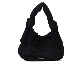Sac porté épaule Ganni Small Occasion Hobo noir