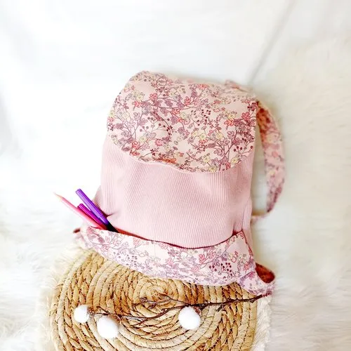 Sac à dos enfant/ sac maternelle rose et liberty