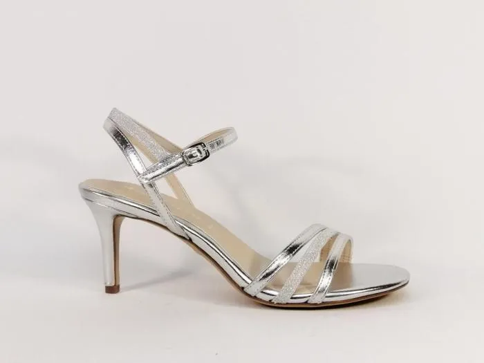 Sandale chic argentée femme mariage à talon destockage TAMARIS 28029 à pas cher