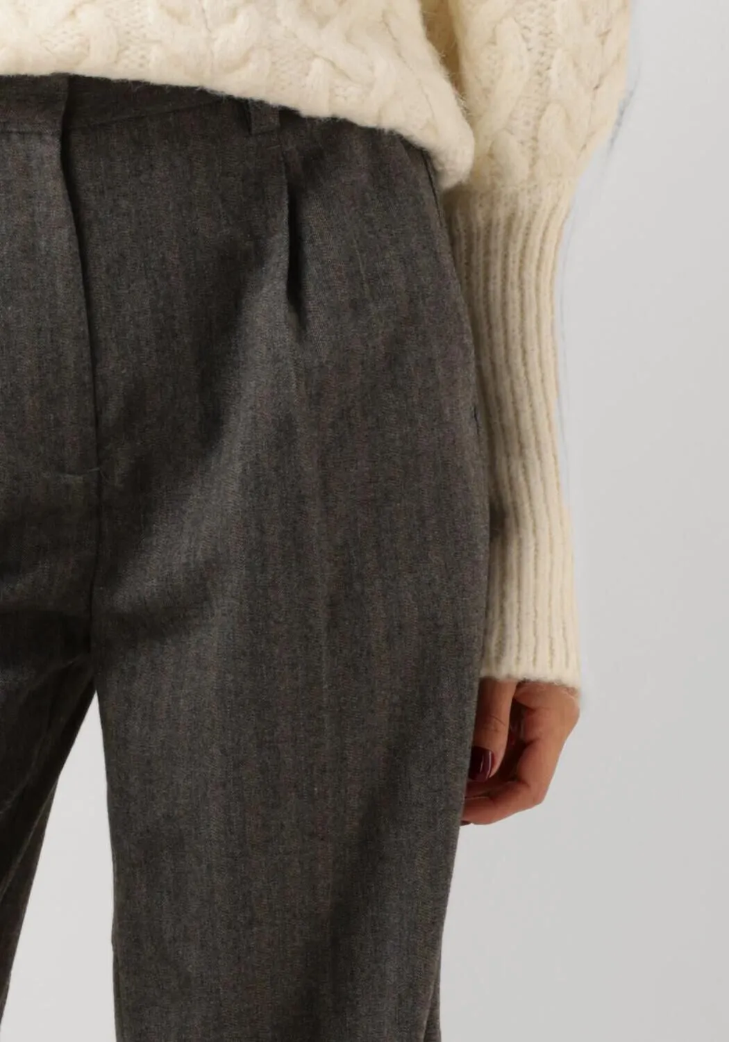 second female pantalon hollanda trousers gris foncé