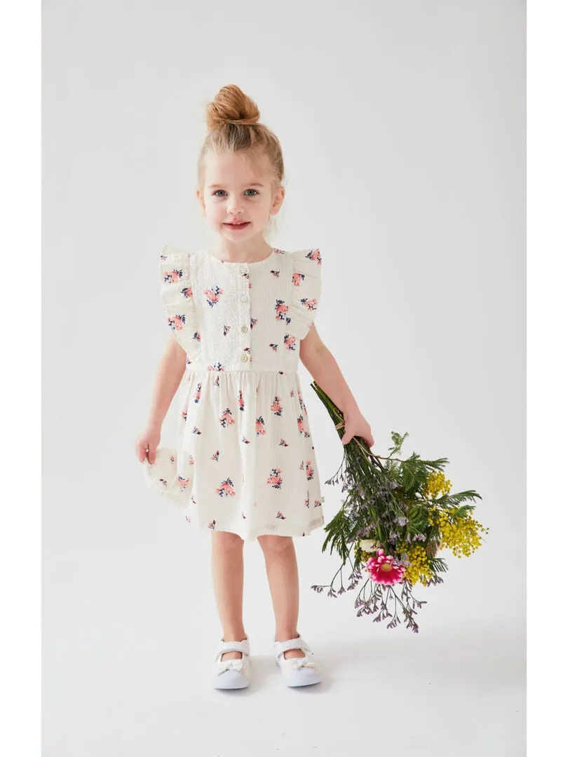 Set robe + bloomer fleuri, Noukie's - Rose