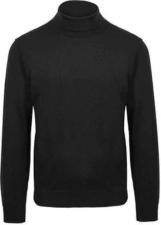 Suitable Pull Col Roulé Ecotec Noir KN-ECO-COLL-23-02 comma
