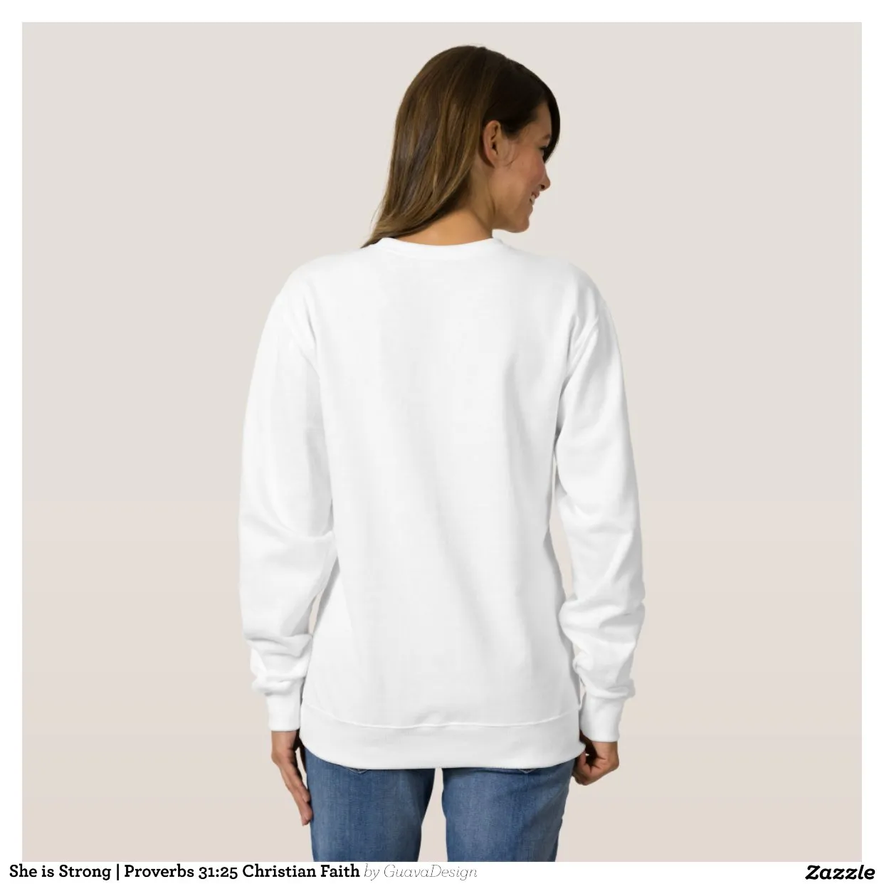 Sweatshirt Elle est forte | Proverbes 31:25 Foi chrétienne