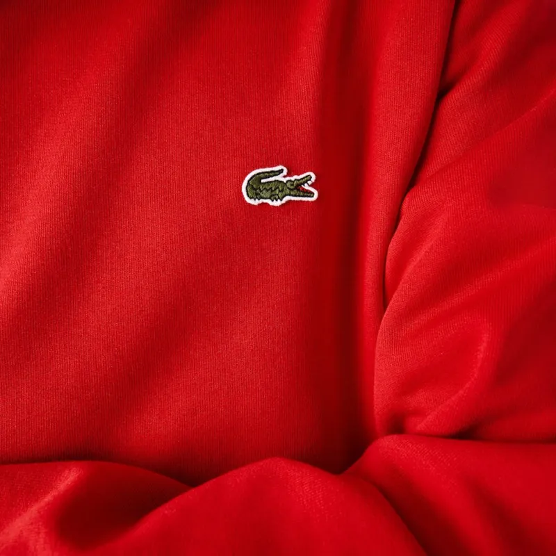 SWEATSHIRT HOMME LACOSTE EN MOLLETTON GRATTÉ DE COTON BIOLOGIQUE