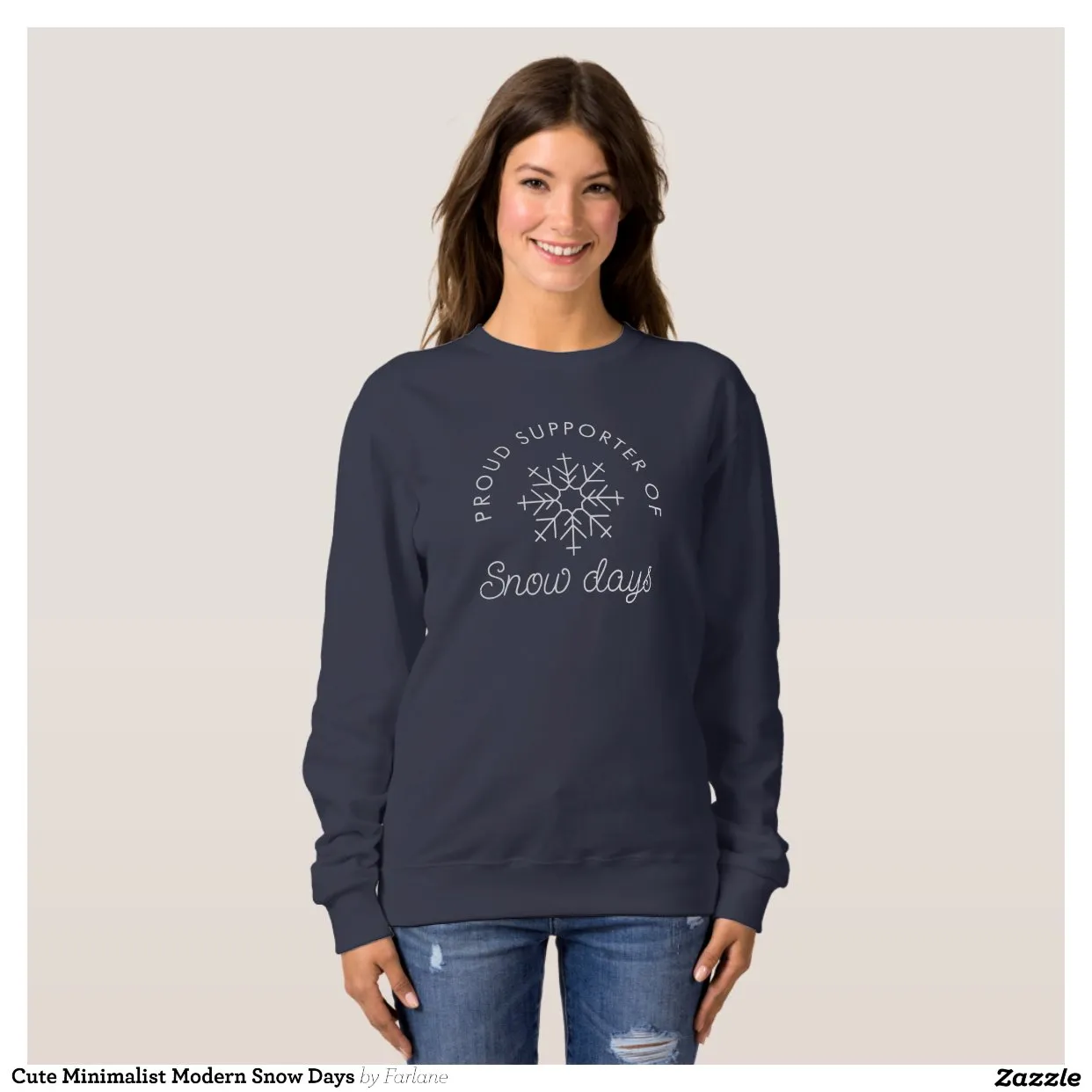Sweatshirt Jours de neige contemporaine minimaliste